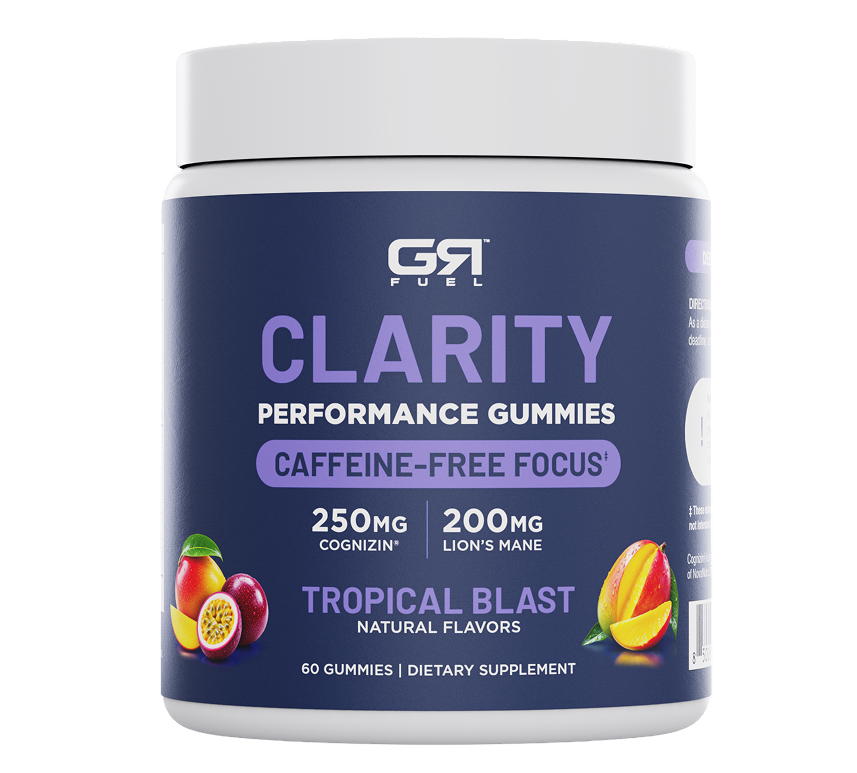 GR Fuel Clarity Performance Gummies jar, Tropical Blast, 60 gummies