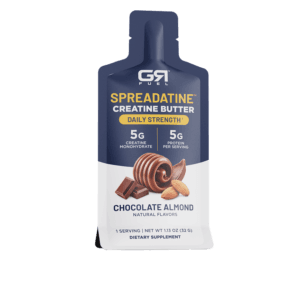 GR Fuel Spreadatine Creatine Butter packet, Chocolate Almond, 5 g creatine and 5 g protein per serving