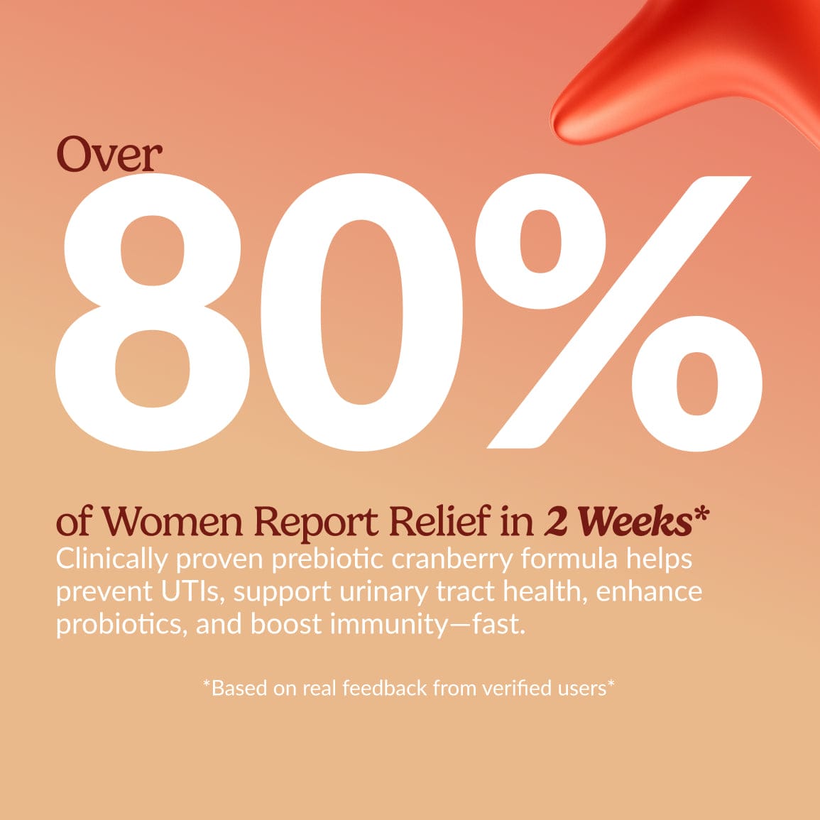 Numara Cranberry Prebiotic Gummies customer feedback graphic
