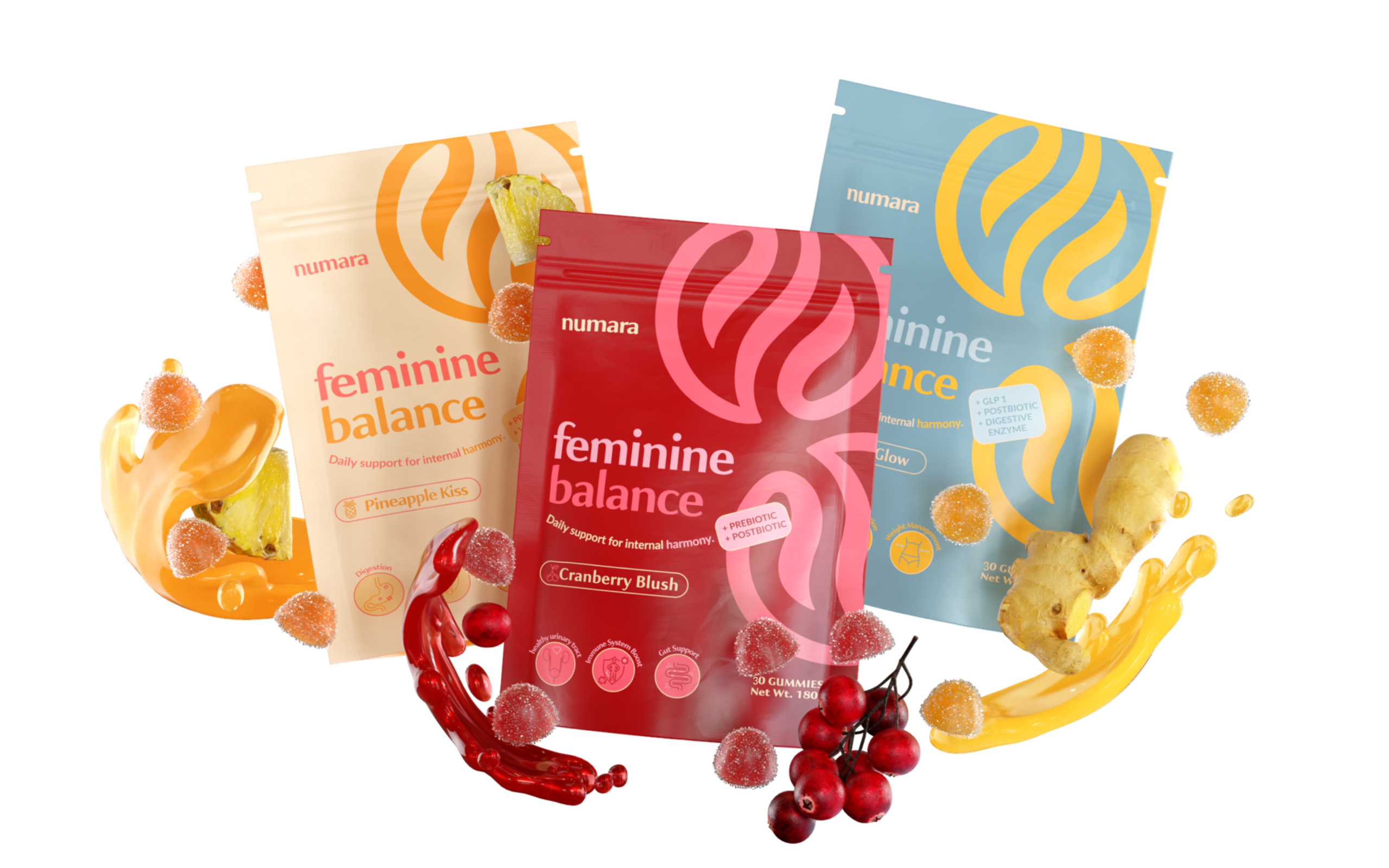 Unidiol's second brand, Numara: daily wellness gummies made for women